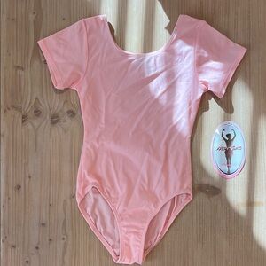 Jacques Moret Pink Kids One Piece Dance Ballet Leotard Bodysuit